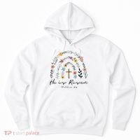 He Is Risen Christian Floral Jesus Easter Hoodie thumb 0