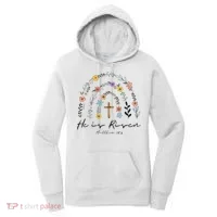 He Is Risen Christian Floral Jesus Easter Women's Hoodie thumb 0