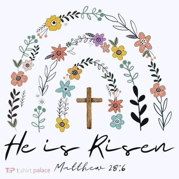 He Is Risen Christian Floral Jesus Easter Women's Hoodie