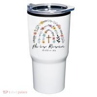 He Is Risen Christian Floral Jesus Easter Tumbler thumb 0