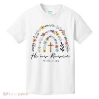 He Is Risen Christian Floral Jesus Easter Kids T-Shirt thumb 0