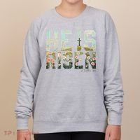 He Is Risen Boho Easter Christian Jesus Women's Sweatshirt thumb 0