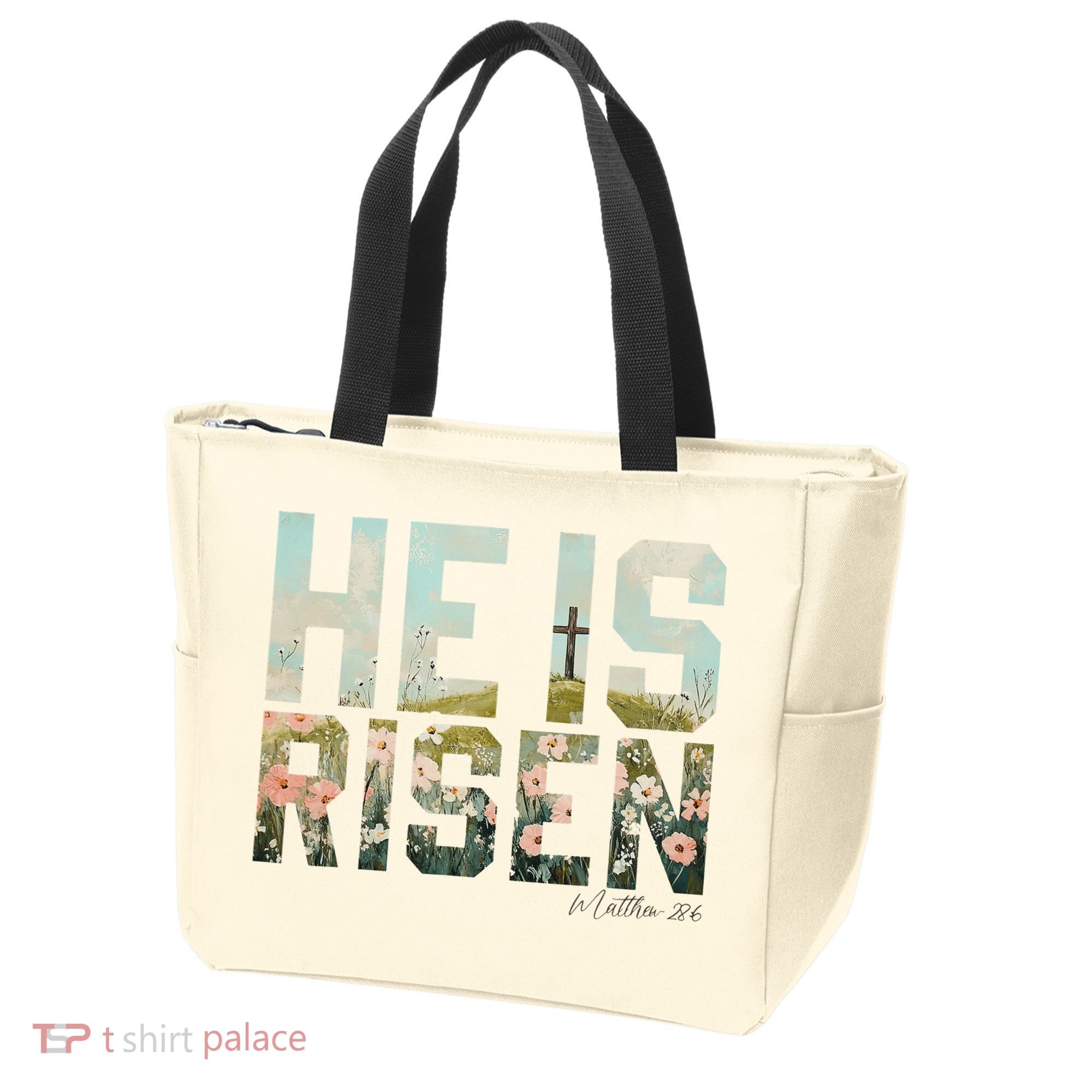 He Is Risen Boho Easter Christian Jesus Tote Bag