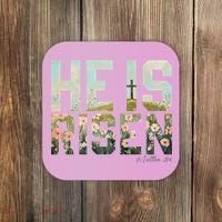 He Is Risen Boho Easter Christian Jesus Coaster thumb 0