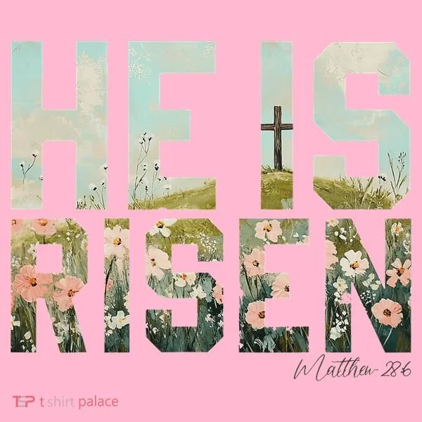 He Is Risen Boho Easter Christian Jesus Coaster