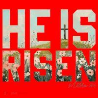 He Is Risen Boho Easter Christian Jesus Santa Hat thumb 1