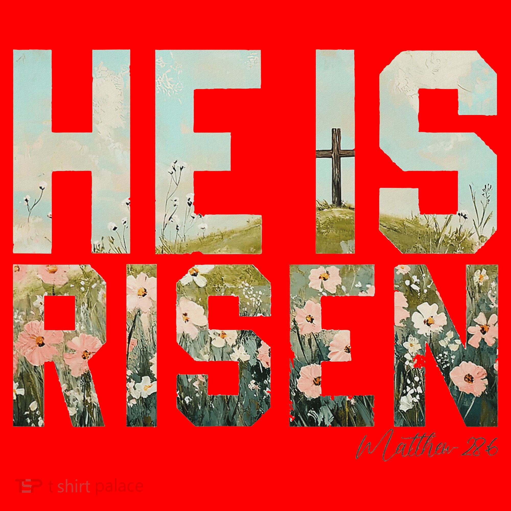 He Is Risen Boho Easter Christian Jesus Santa Hat