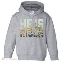 He Is Risen Boho Easter Christian Jesus Toddler Hoodie thumb 0