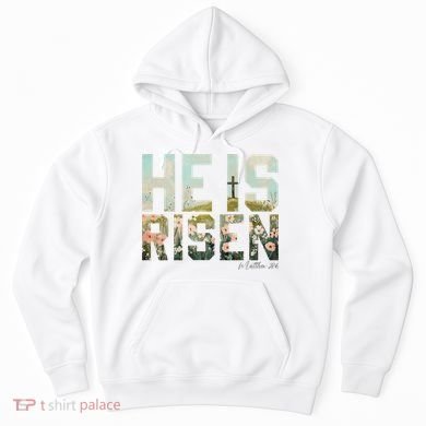 He Is Risen Boho Easter Christian Jesus Hoodie