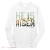 He Is Risen Boho Easter Christian Jesus Long Sleeve Shirt thumb 0