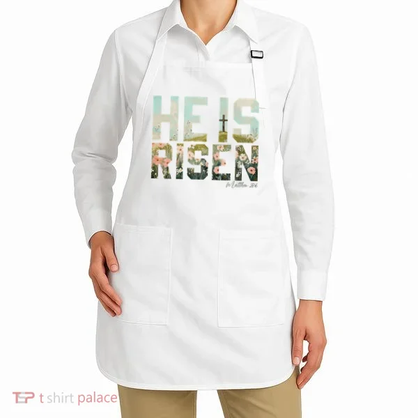 He Is Risen Boho Easter Christian Jesus Apron