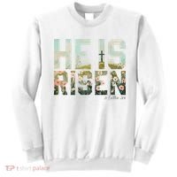He Is Risen Boho Easter Christian Jesus Sweatshirt thumb 0
