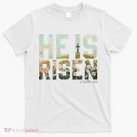 He Is Risen Boho Easter Christian Jesus T-Shirt thumb 0