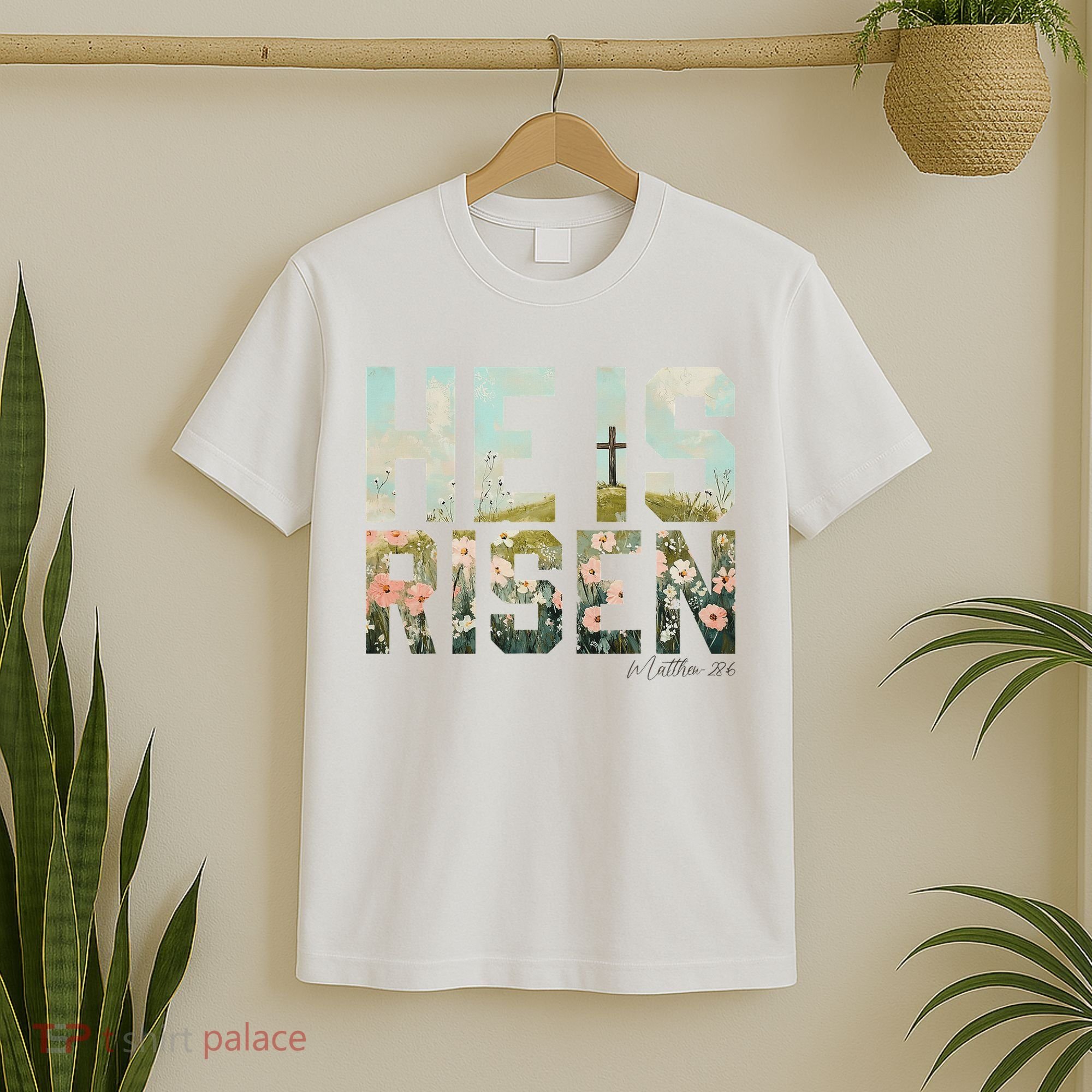 He Is Risen Boho Easter Christian Jesus T-Shirt