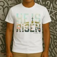He Is Risen Boho Easter Christian Jesus T-Shirt thumb 3
