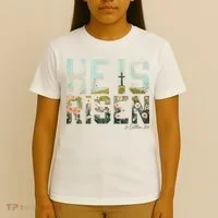 He Is Risen Boho Easter Christian Jesus T-Shirt thumb 4