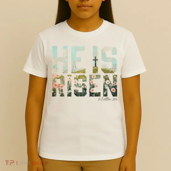 He Is Risen Boho Easter Christian Jesus T-Shirt