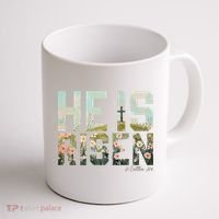 He Is Risen Boho Easter Christian Jesus Coffee Mug thumb 1