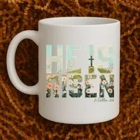 He Is Risen Boho Easter Christian Jesus Coffee Mug thumb 2