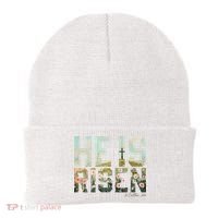 He Is Risen Boho Easter Christian Jesus Beanie thumb 0