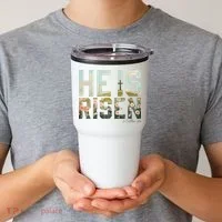He Is Risen Boho Easter Christian Jesus Tumbler thumb 2