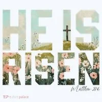 He Is Risen Boho Easter Christian Jesus Ornament thumb 1