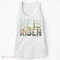 He Is Risen Boho Easter Christian Jesus Women's Tank Top thumb 0