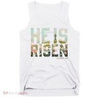 He Is Risen Boho Easter Christian Jesus Tank Top thumb 0