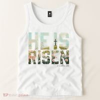 He Is Risen Boho Easter Christian Jesus Tank Top thumb 2