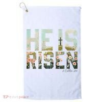 He Is Risen Boho Easter Christian Jesus Golf Towel thumb 0