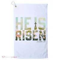 He Is Risen Boho Easter Christian Jesus Golf Towel thumb 0