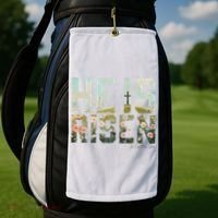 He Is Risen Boho Easter Christian Jesus Golf Towel thumb 2