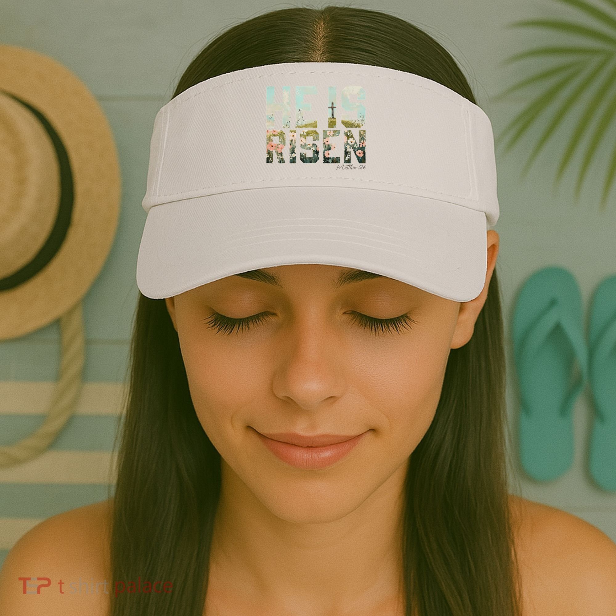 He Is Risen Boho Easter Christian Jesus Visor