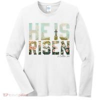He Is Risen Boho Easter Christian Jesus Women's Long Sleeve Shirt thumb 0