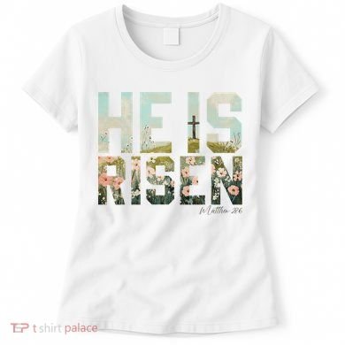 He Is Risen Boho Easter Christian Jesus Women's T-Shirt