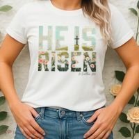 He Is Risen Boho Easter Christian Jesus Women's T-Shirt thumb 2