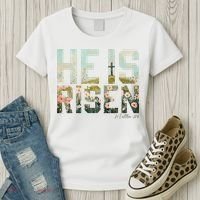 He Is Risen Boho Easter Christian Jesus Women's T-Shirt thumb 3