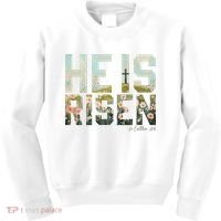 He Is Risen Boho Easter Christian Jesus Kids Sweatshirt thumb 0