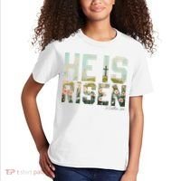He Is Risen Boho Easter Christian Jesus Kids T-Shirt thumb 2