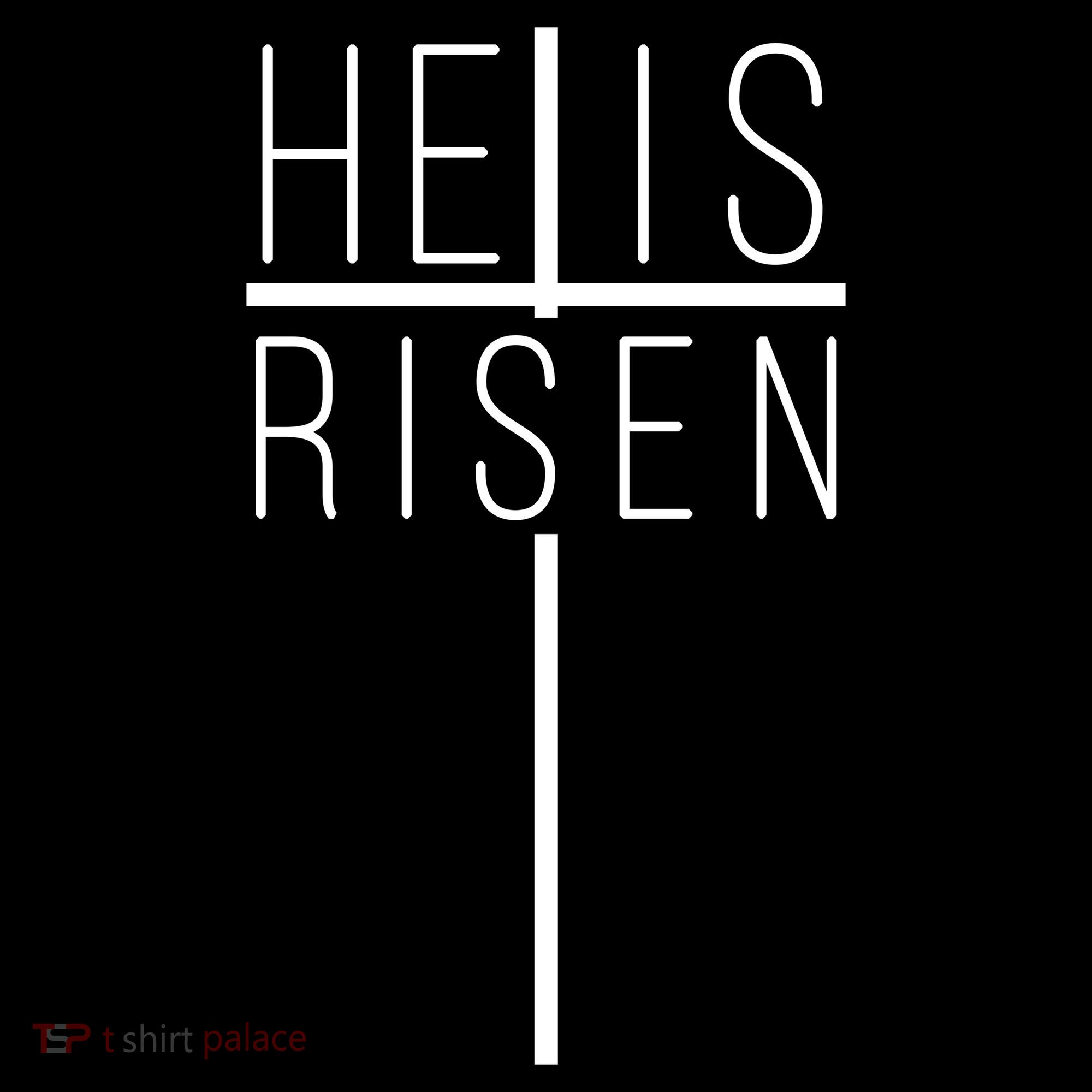 Hell Is Risen Cross Christianity Button