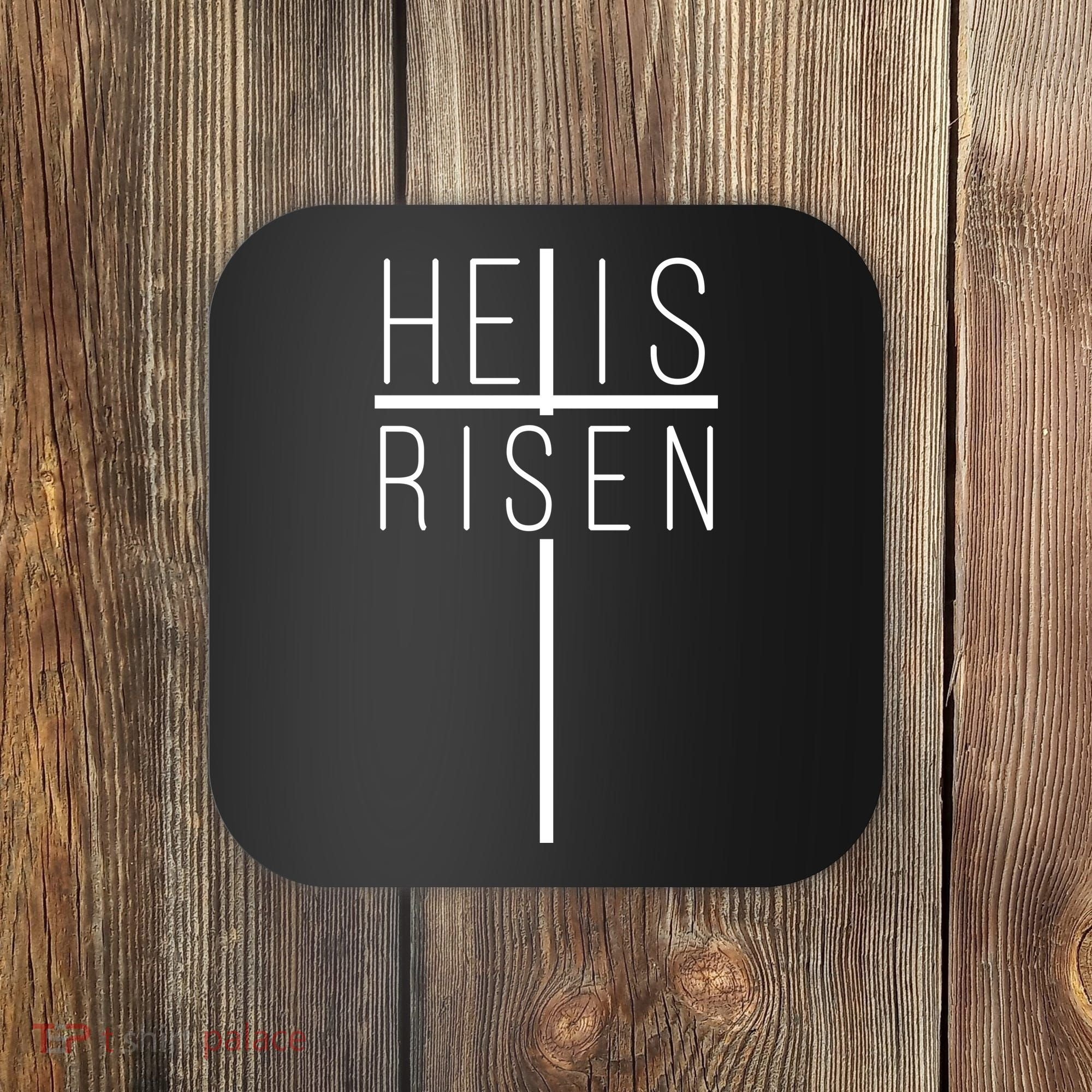 Hell Is Risen Cross Christianity Coaster