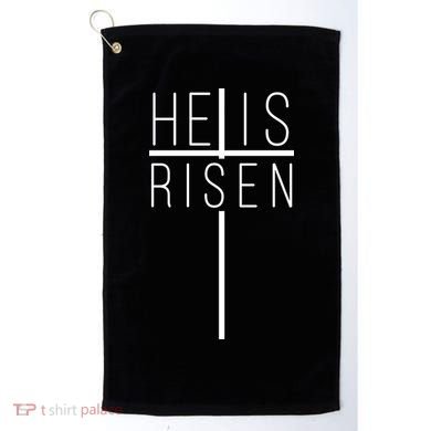 Hell Is Risen Cross Christianity Golf Towel
