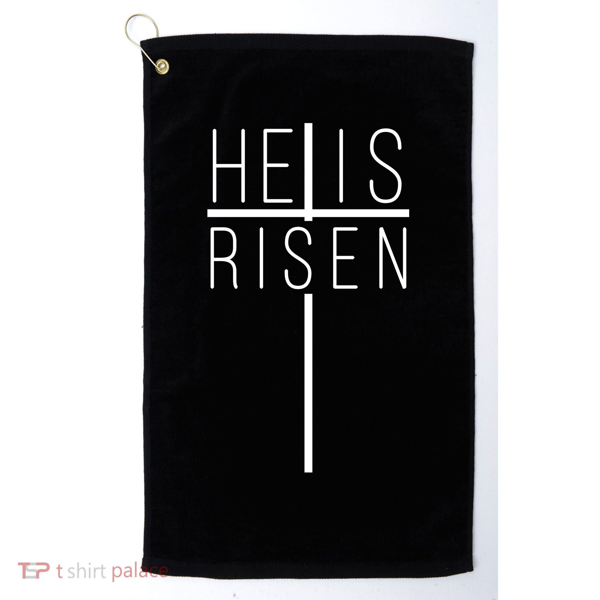 Hell Is Risen Cross Christianity Golf Towel