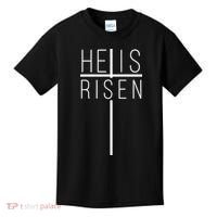 Hell Is Risen Cross Christianity Kids T-Shirt thumb 0