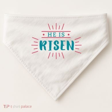 He Is Risen Easter Jesus USA-Made Doggie Bandana