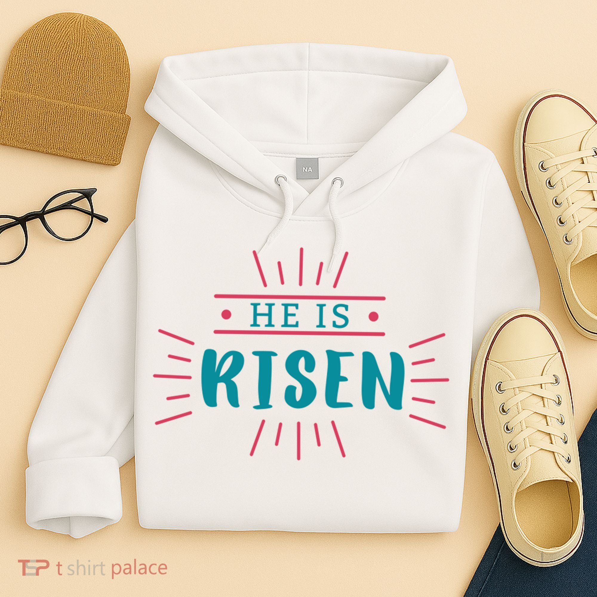 He Is Risen Easter Jesus Hoodie