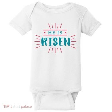 He Is Risen Easter Jesus Baby Bodysuit