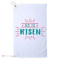 He Is Risen Easter Jesus Golf Towel thumb 0
