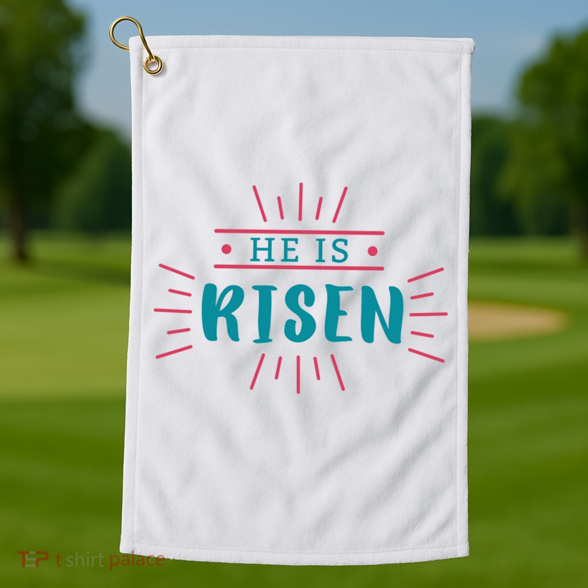 He Is Risen Easter Jesus Golf Towel