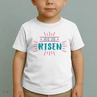 He Is Risen Easter Jesus Toddler T-Shirt thumb 2